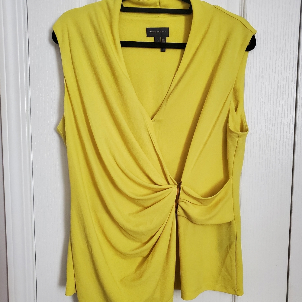 Donna Karan Draped Sleeveless Top